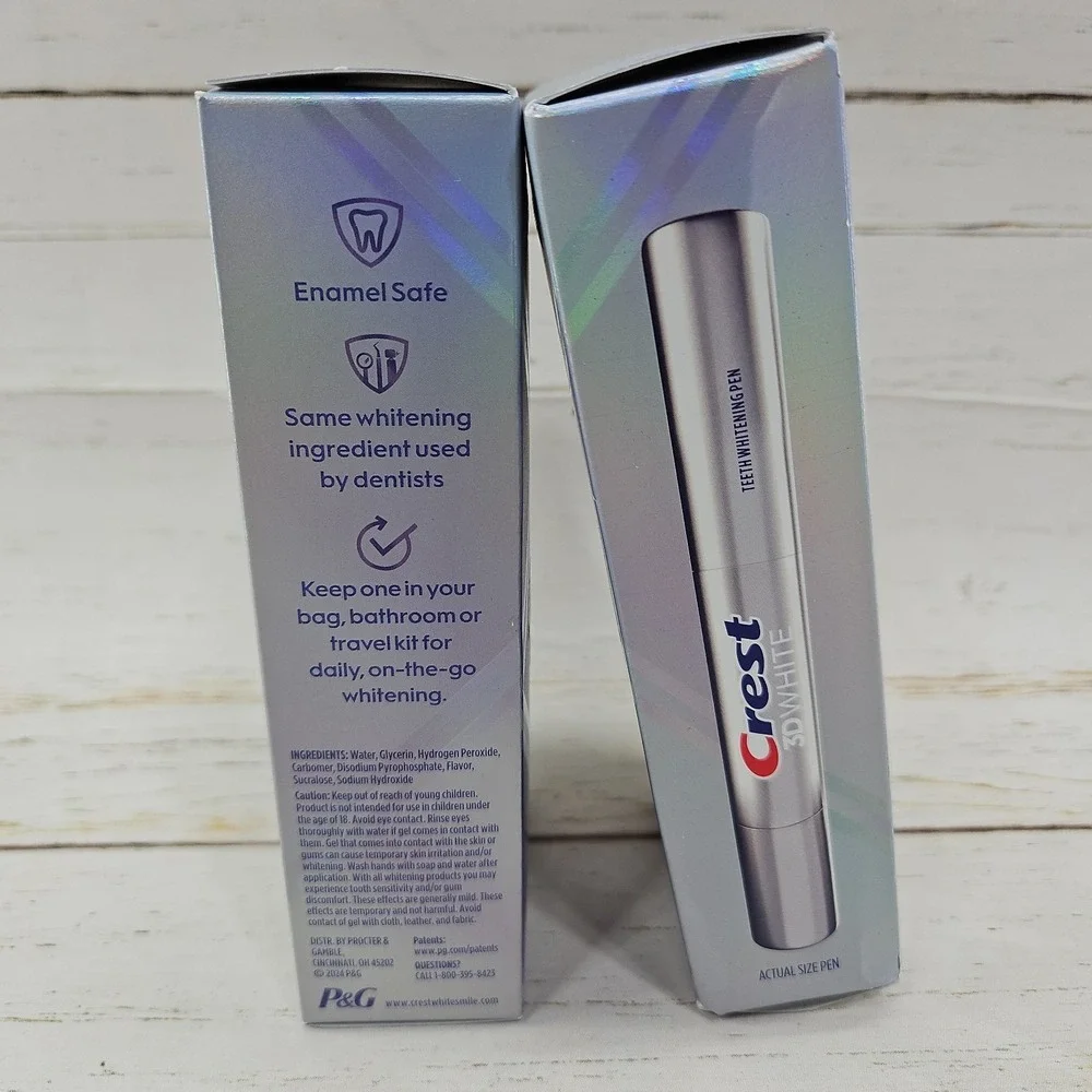 2 Crest‎ 3D White Easy To Use Teeth Whitening Pen Gel Applicator Exp 7/26+